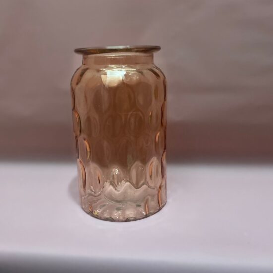 Rose Pink Retro Glass Vase