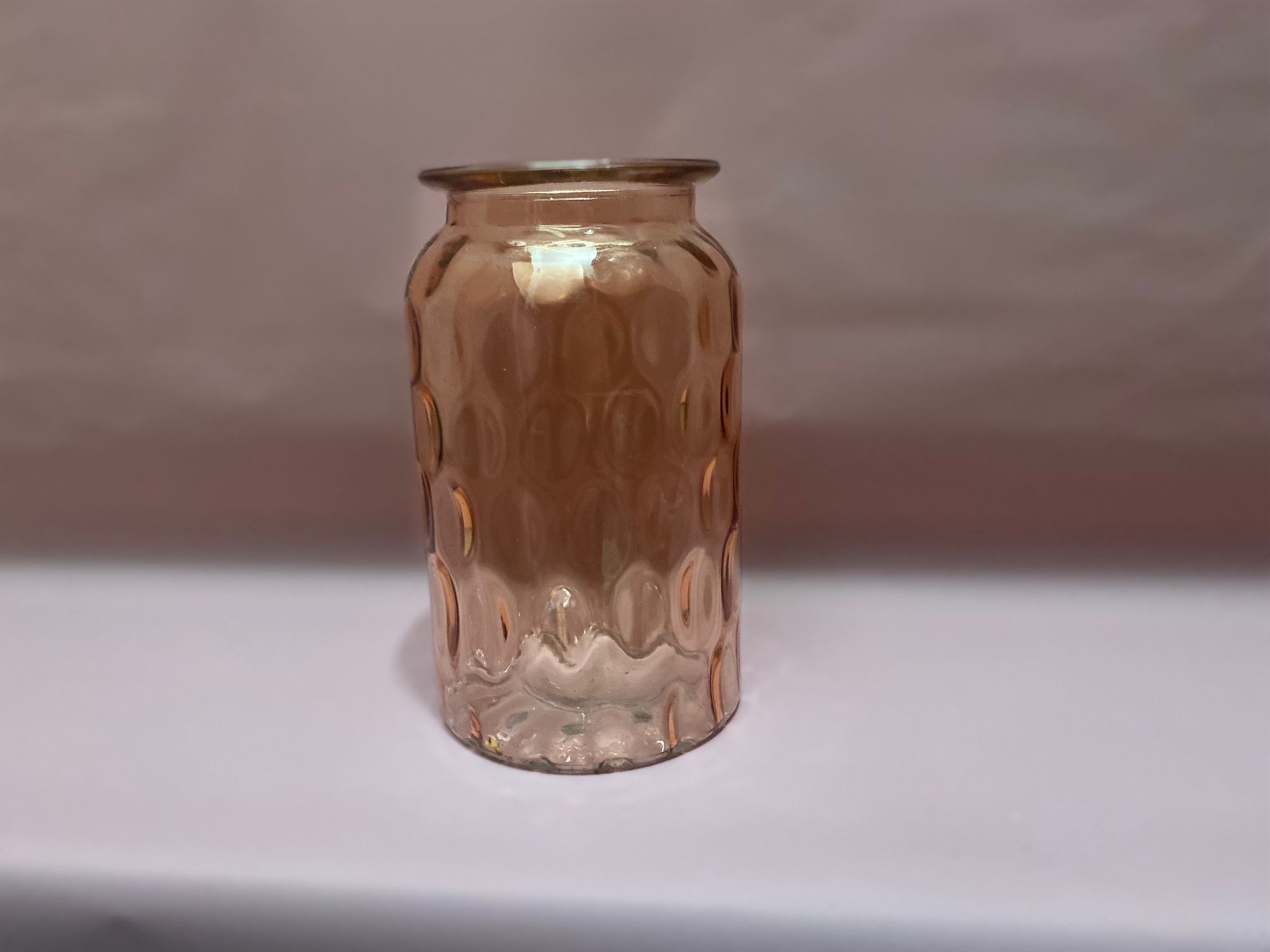Rose Pink retro glass vase