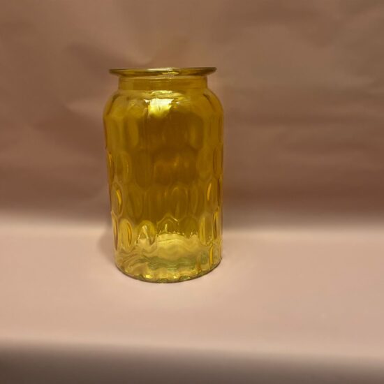 Clear Yellow Retro Glass Vase