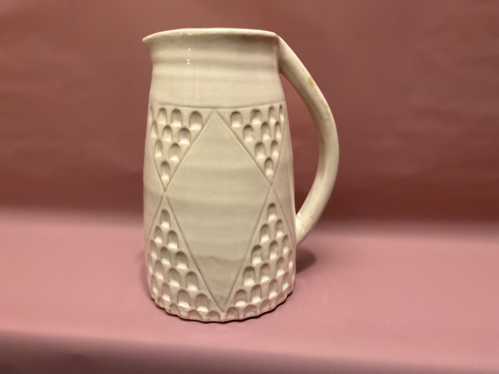 ceramic cream vase 22cm